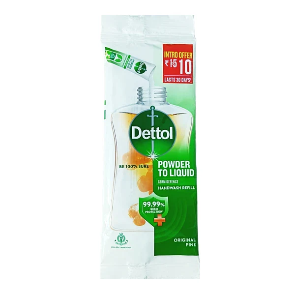 Dettol Original Pine Powder to Liquid Handwash Refill 8 gm